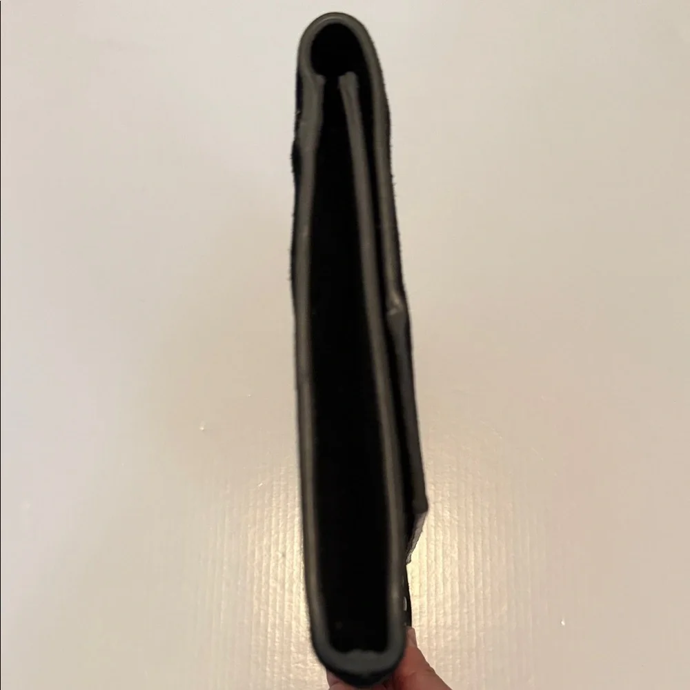BCBGMaxAzria Black Clutch with Silver Accents